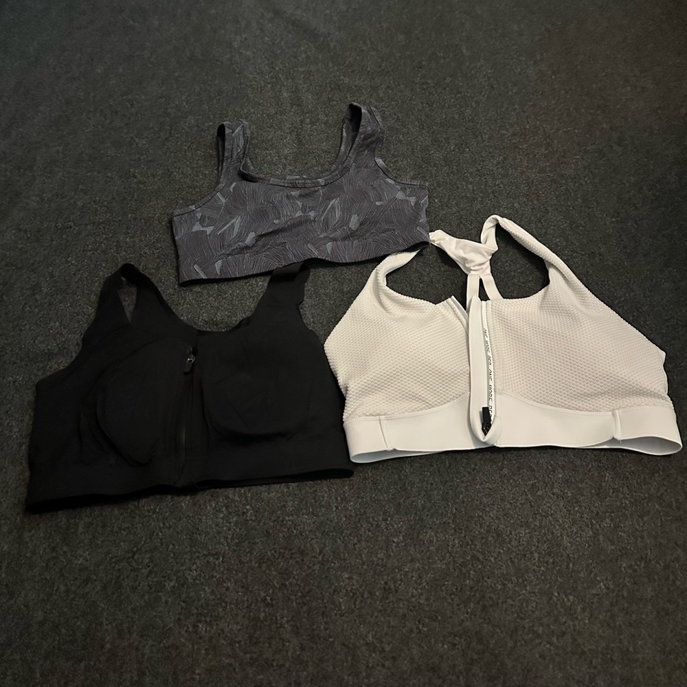 ZYIA Women's Sports Bras Set - Black, Gray, White